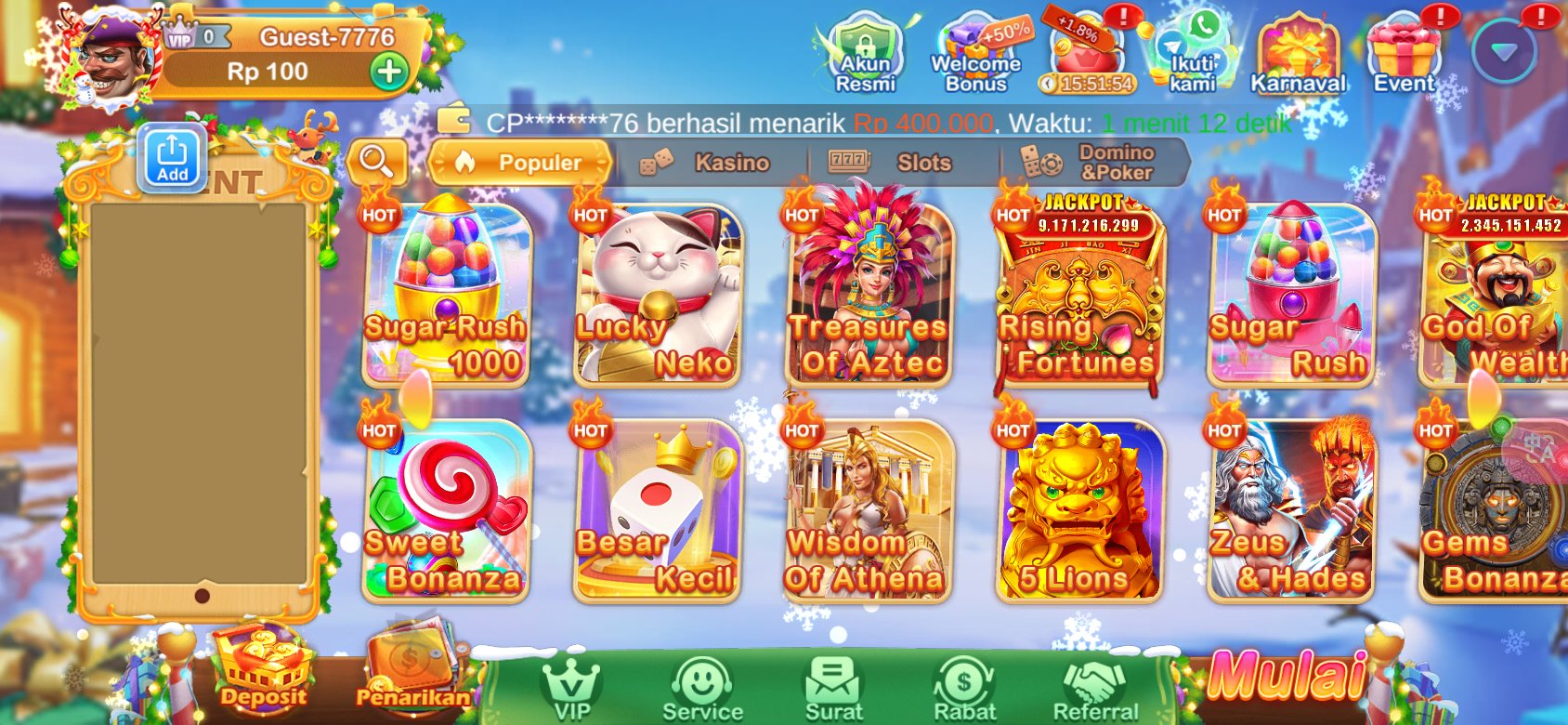 Daftar permainan slot dengan jackpot besar di aplikasi lk777 untuk pemain Indonesia.